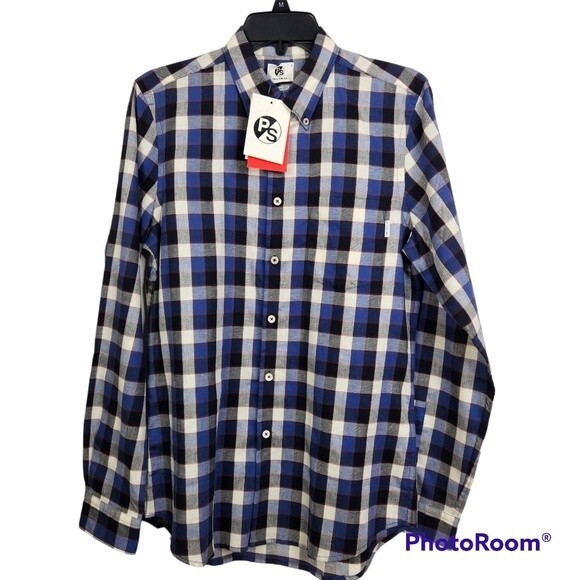 NEW Paul Smith Men's Tailored Fit Cotton/Lenin Button Down Size Small - Picture 1 of 8